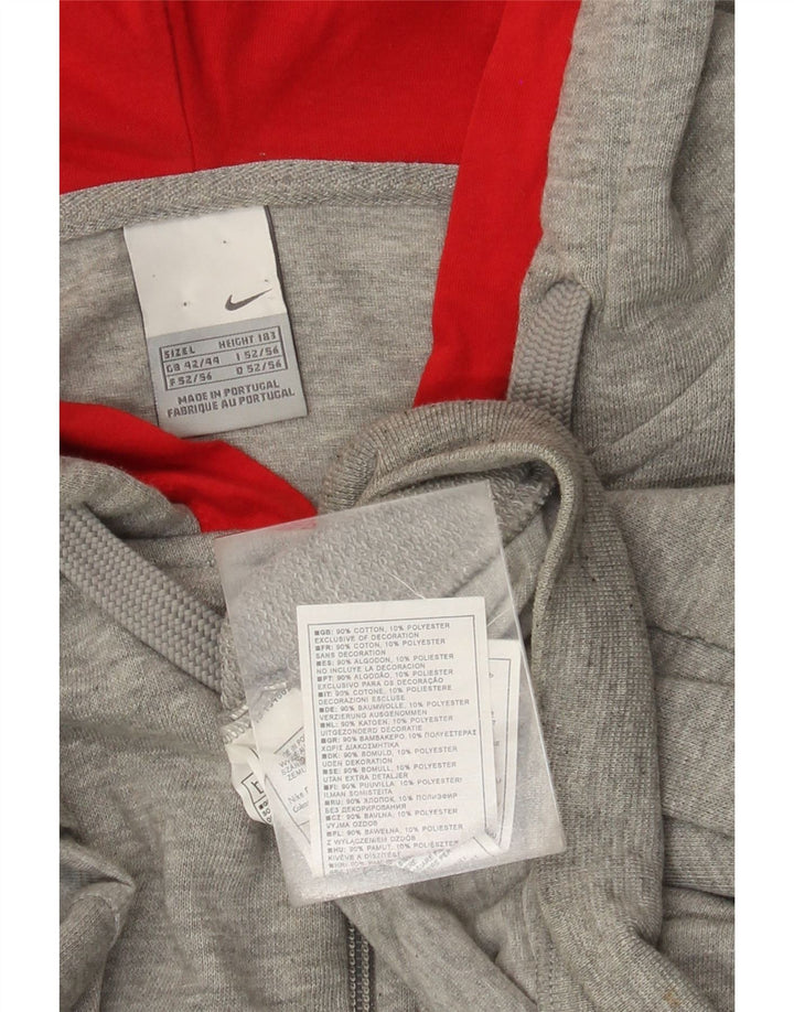 Nike Pull à capuche zippé pour homme Grand coton gris