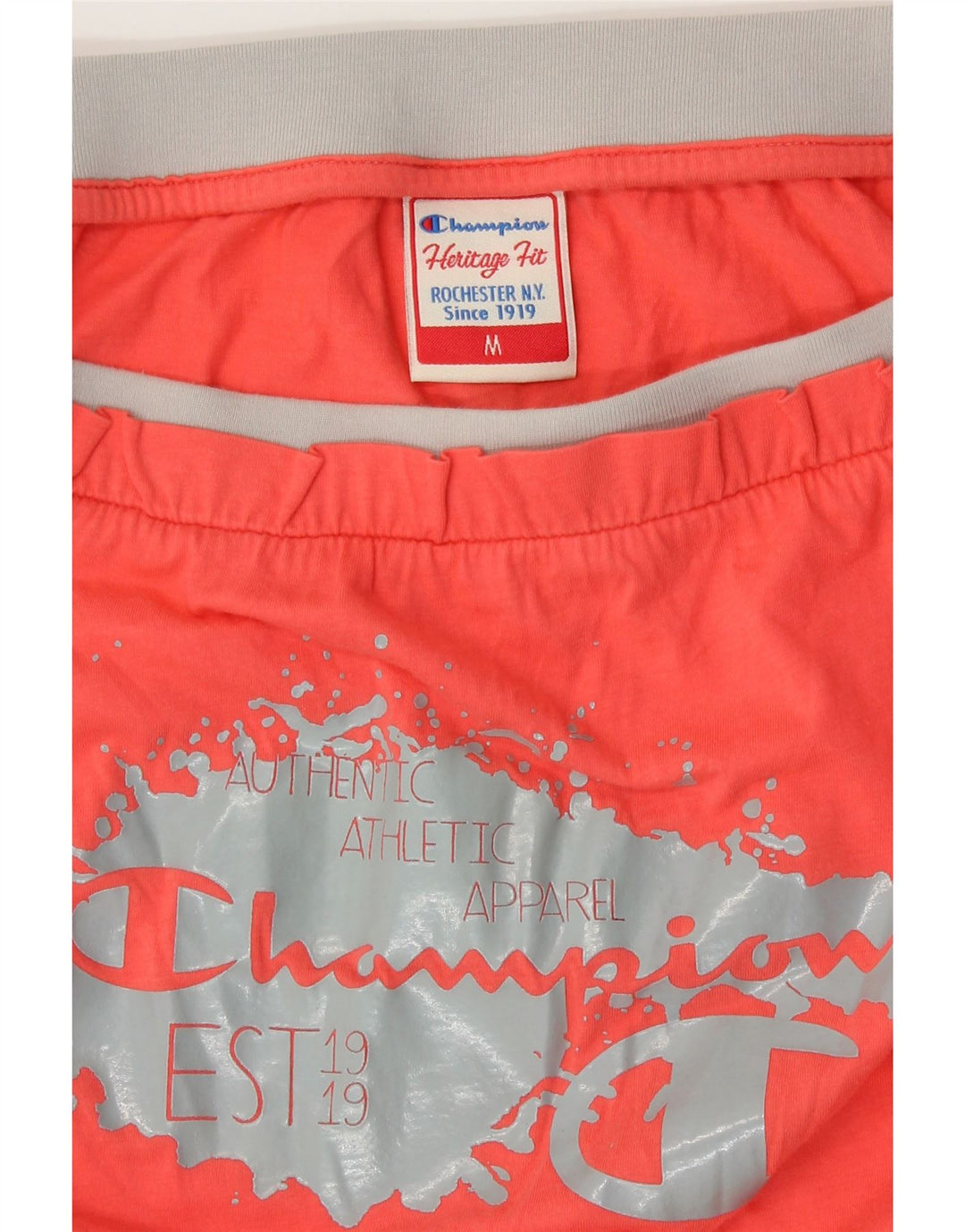 Champion Combishort graphique à épaules dénudées pour femme UK 12 Orange moyen