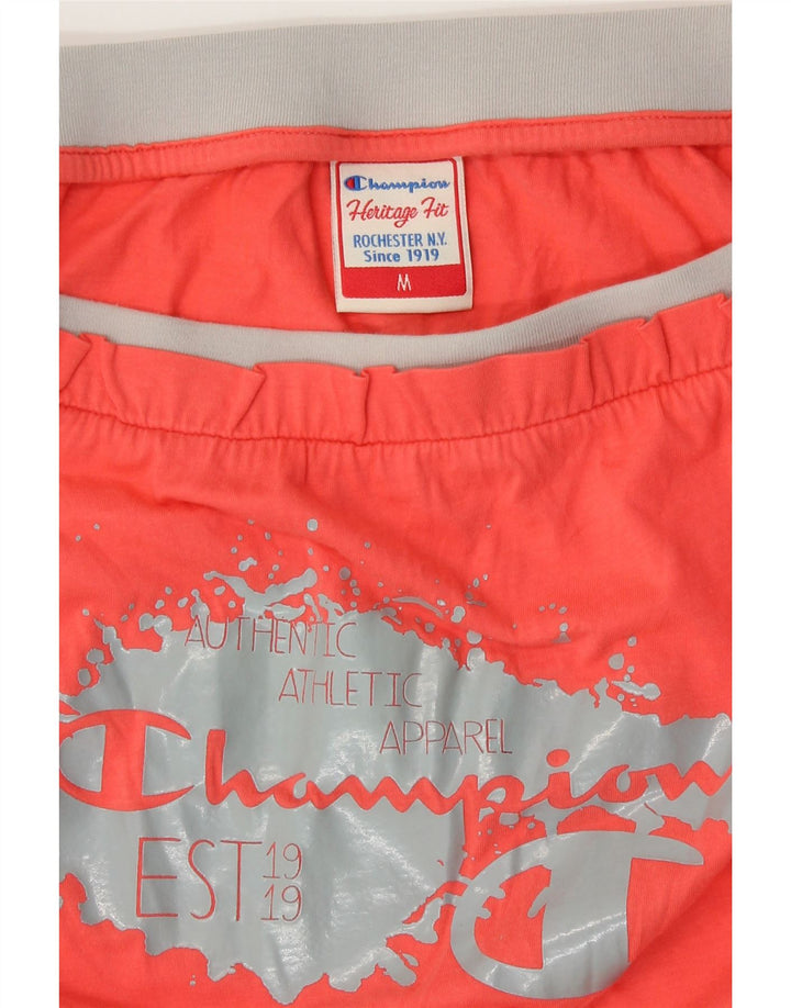 Champion Combishort graphique à épaules dénudées pour femme UK 12 Orange moyen