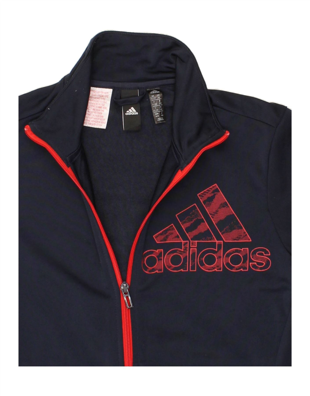 ADIDAS Boys Graphic Tracksuit Top Jacket 11-12 Years  Navy Blue Vintage Adidas and Second-Hand Adidas from Messina Hembry 
