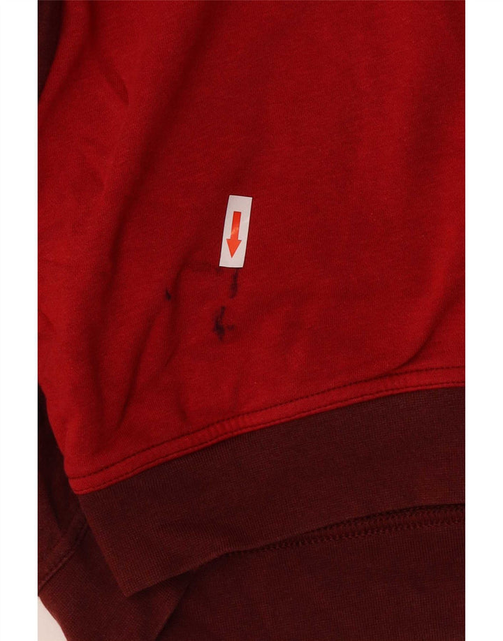 Nike Sweat-shirt graphique pour femme UK 14 Rouge moyen en coton colour block