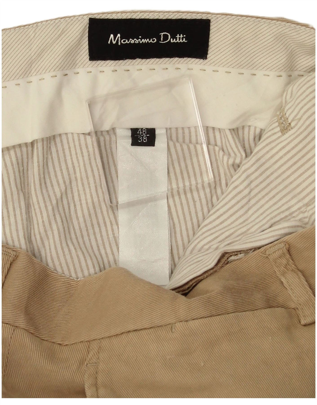 MASSIMO DUTTI Pantalon de costume droit pour homme EU 48 XL W38 L30 Beige