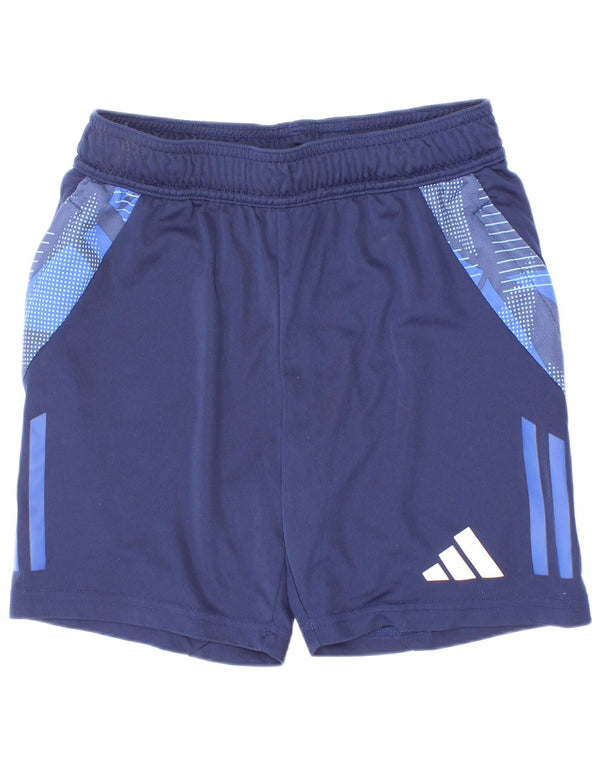Adidas Short de Sport Aeroready Garçon 9-10 Ans Bleu Marine Colorblock