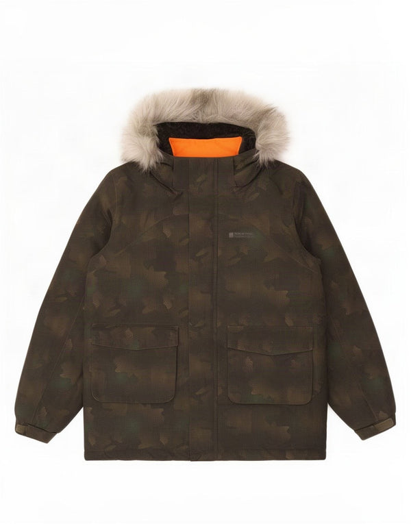 Mountain Warehouse Veste Coupe-Vent Garçon 12-13 Ans Kaki Camouflage