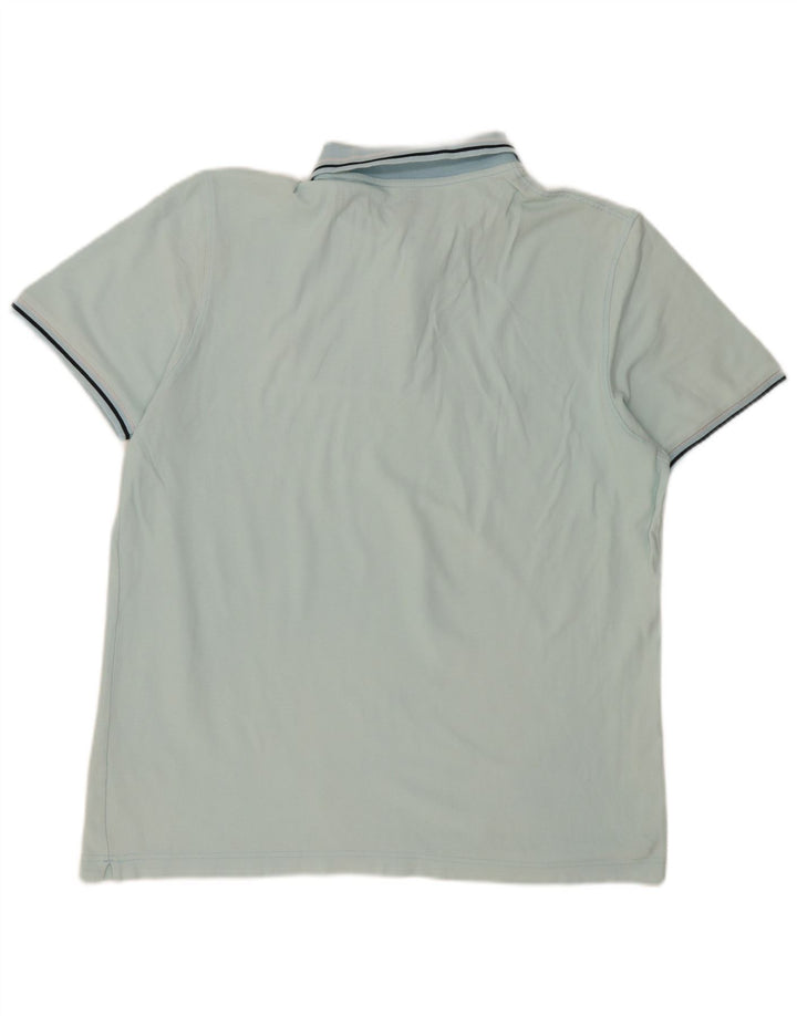 LOTTO Mens Polo Shirt 2XL Blue Cotton