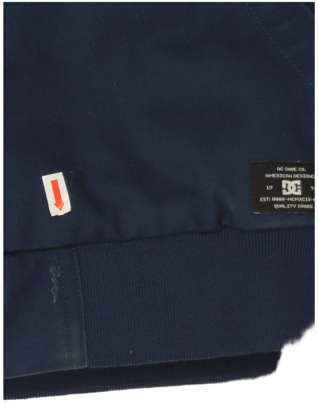 DC Mens Bomber Jacket UK 40 Large Bleu Marine Coton