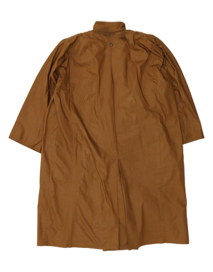 VINTAGE Womens Oversized Overcoat IT 42 Medium Brown Cotton Vintage Vintage and Second-Hand Vintage from Messina Hembry 