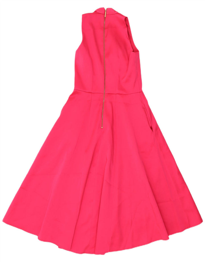 CLOSET Robe trapèze sans manches pour femme UK 8 Petit Rose Polyester