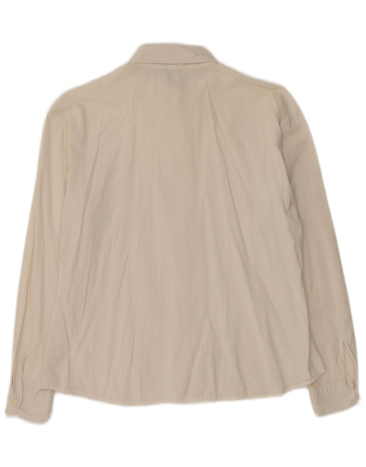 BENETTON Chemise Femme UK 18 XL Blanc