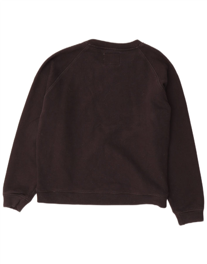 JACK WILLS Sweat-shirt coupe ample pour femme UK 14 Grand coton noir