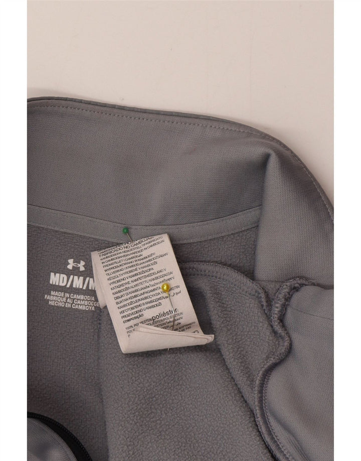Under Armour Sweat Zip Neck Homme Gris Moyen Polyester