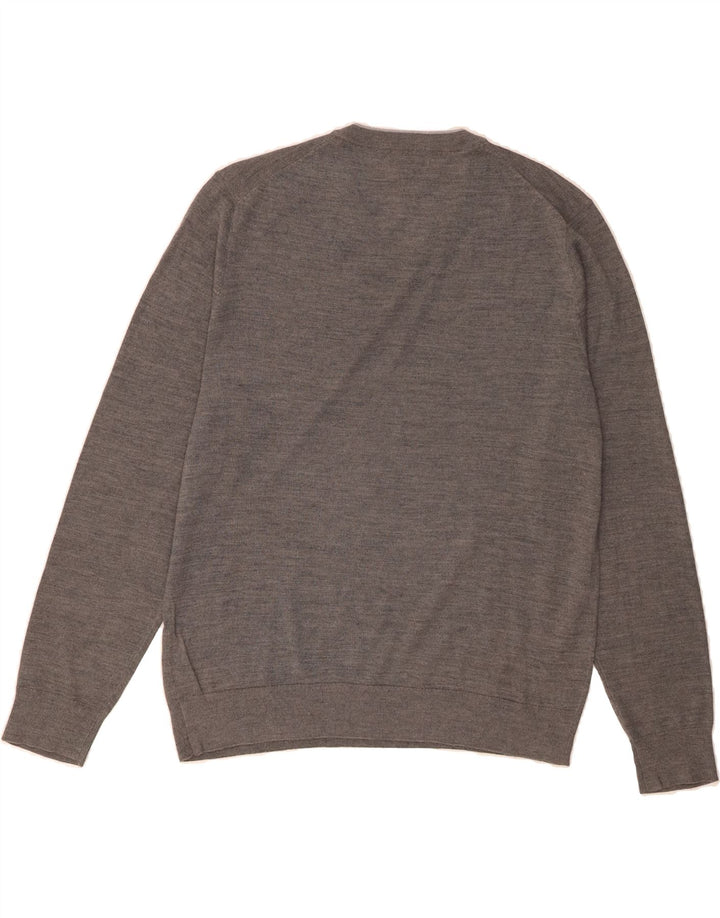 MICHAEL KORS Mens V-Neck Jumper Sweater XL Grey Acrylic Vintage Michael Kors and Second-Hand Michael Kors from Messina Hembry 