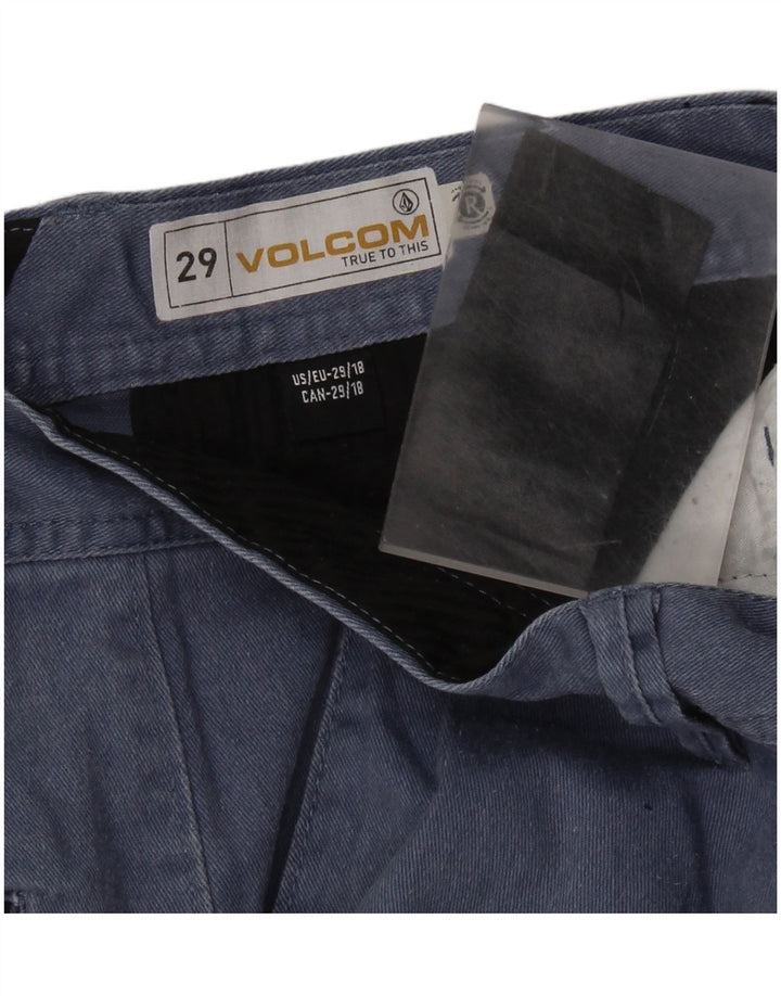 Volcom Pantalon Chino Slim Fit Garçon 15-16 ans W29 L28 Bleu Coton