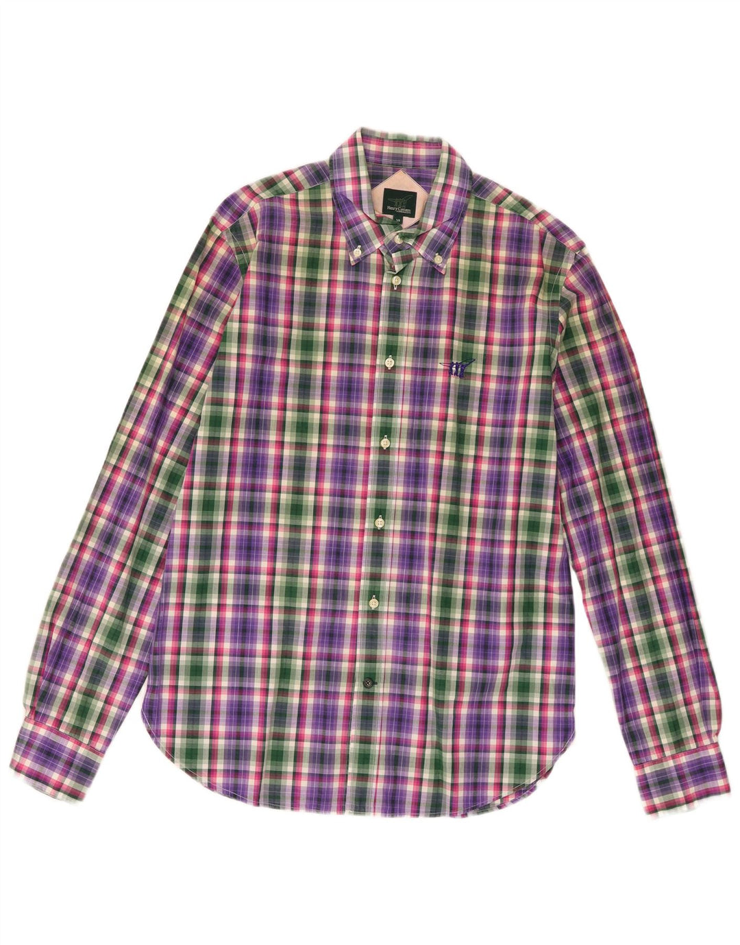 Henry Cottons Chemise Homme Taille 39 Moyen Multicolore Check Coton