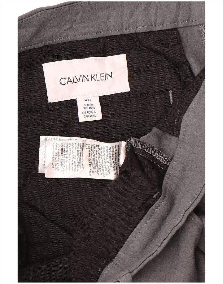 Calvin Klein Short Chino Homme W33 Gris Moyen Coton