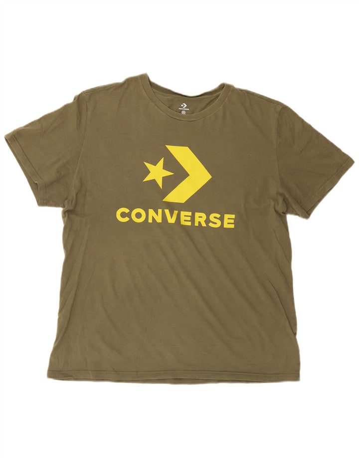 Converse T-Shirt Graphique Top XL Homme Kaki