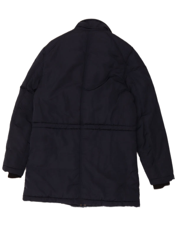 Guess Mens Padded Coat UK 40 Large Navy Blue Polyester