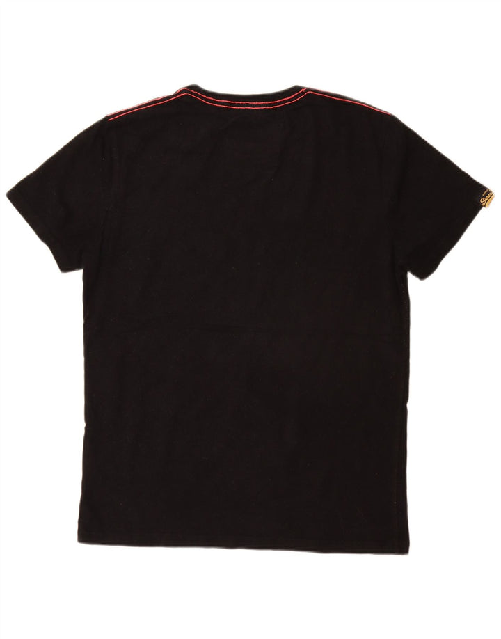 SUPERDRY T-Shirt Graphique Homme Haut Large Noir Coton