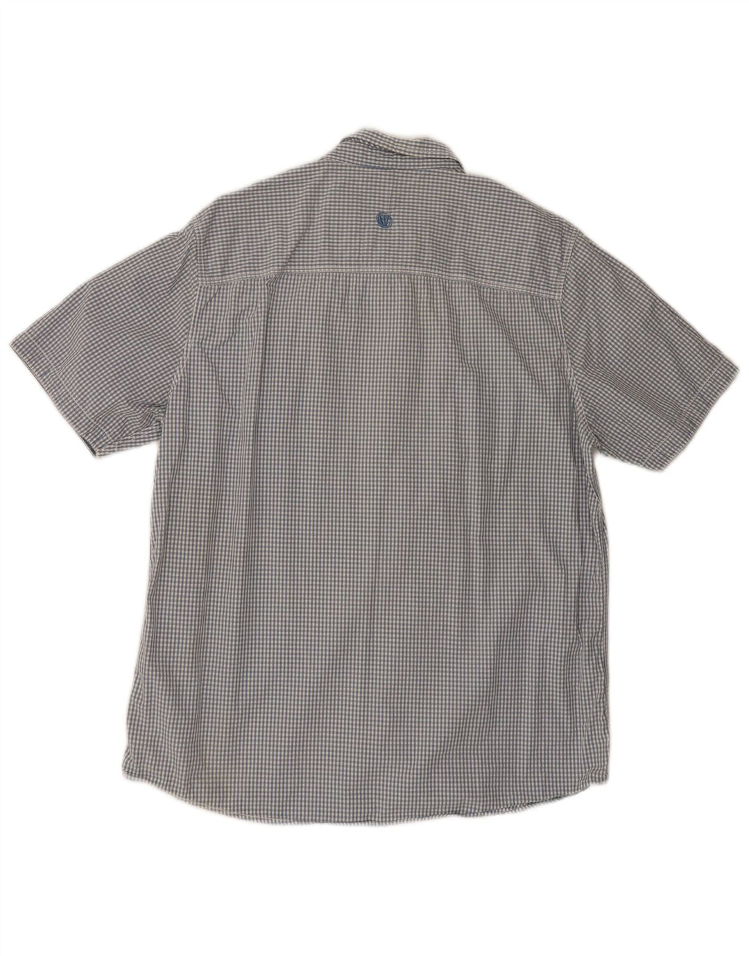 Chemise à manches courtes pour hommes Fat Face en coton vichy bleu grand