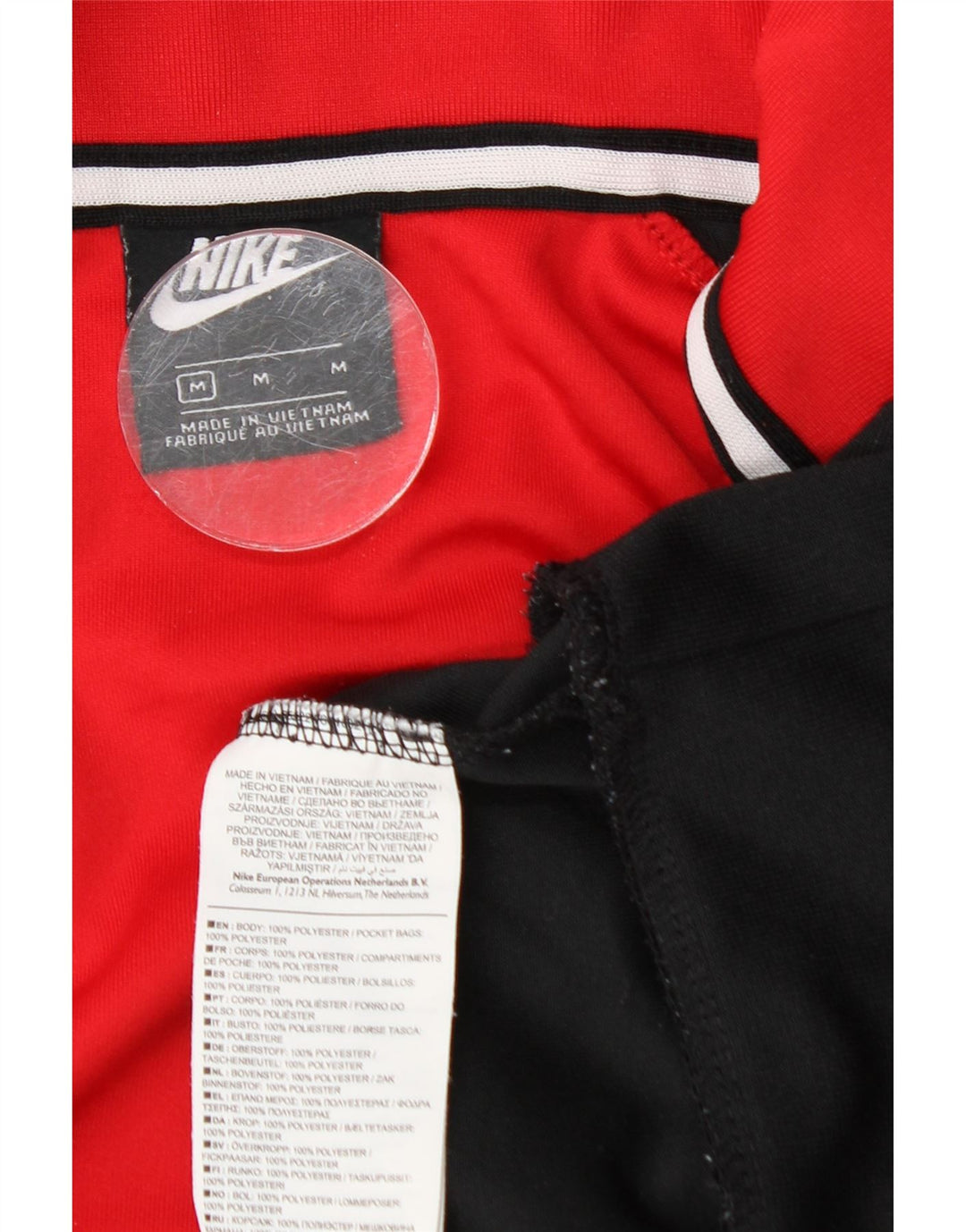 NIKE Veste de survêtement pour homme en polyester color block rouge moyen