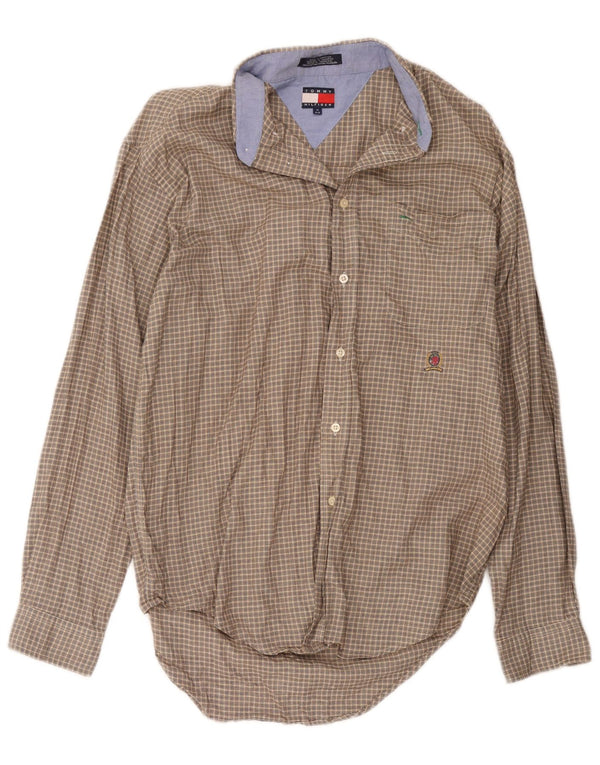 Tommy Hilfiger Chemise Homme Marron Moyen Carreaux Coton