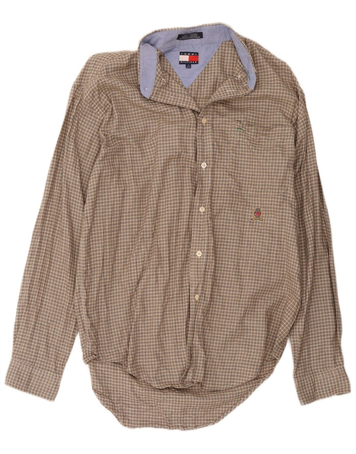 Tommy Hilfiger Chemise Homme Marron Moyen Carreaux Coton