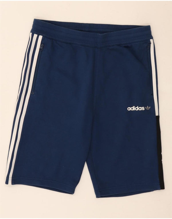 Adidas Short de Sport Garçon 13-14 Ans Bleu Marine Coton