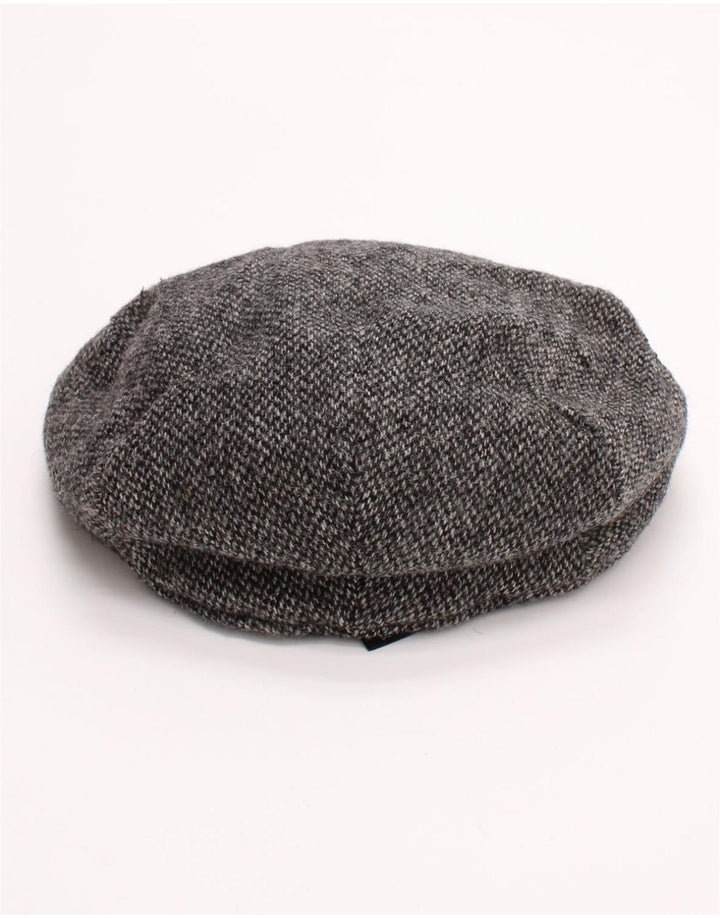 Marks & Spencer Casquette plate pour homme en laine à chevrons gris classique