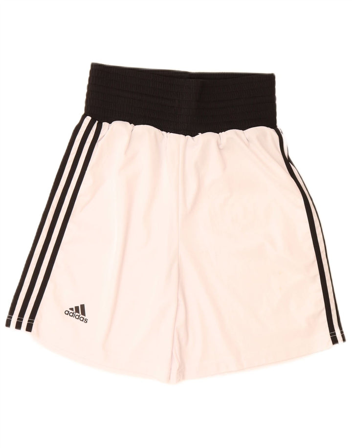 Adidas Short de sport pour femme UK 6 XS Blanc Colorblock Polyester