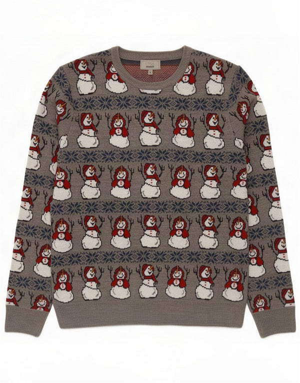 Marks & Spencer Pull col rond pour homme Grand Gris Noël