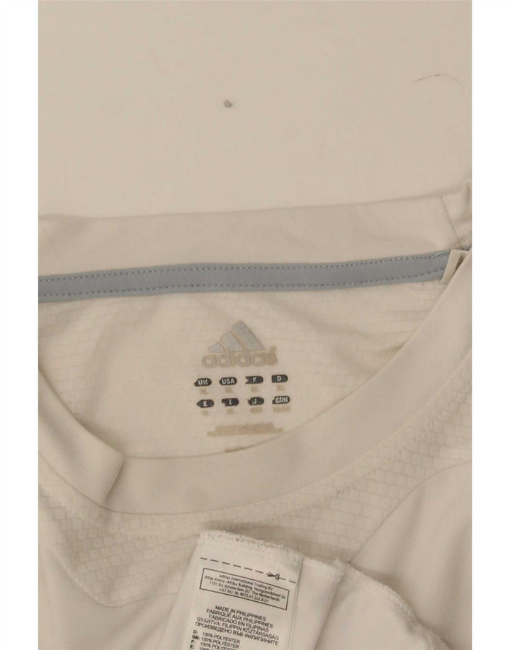 Adidas Hommes Climacool T-Shirt Top XL Blanc Colorblock Polyester