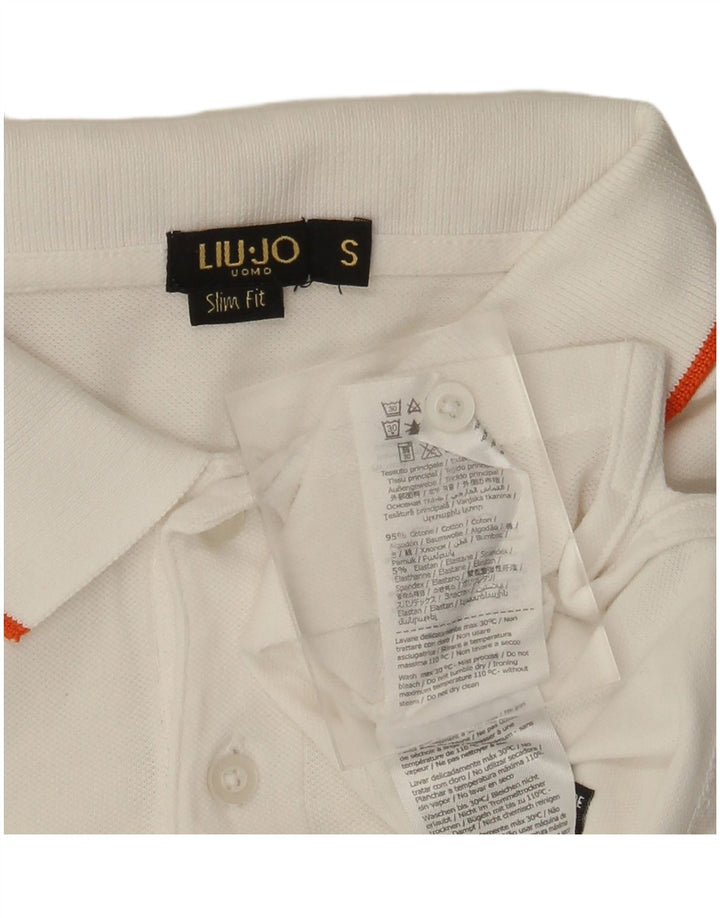 Polo Slim Fit Homme Liu Jo Petit Coton Blanc