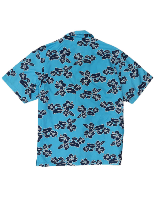 Astrolabio Chemise à Manches Courtes Homme Grand Bleu Floral Polyester