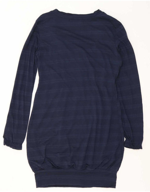 Desigual Robe bulle à manches longues pour femme UK 44 Large Bleu marine Polyester