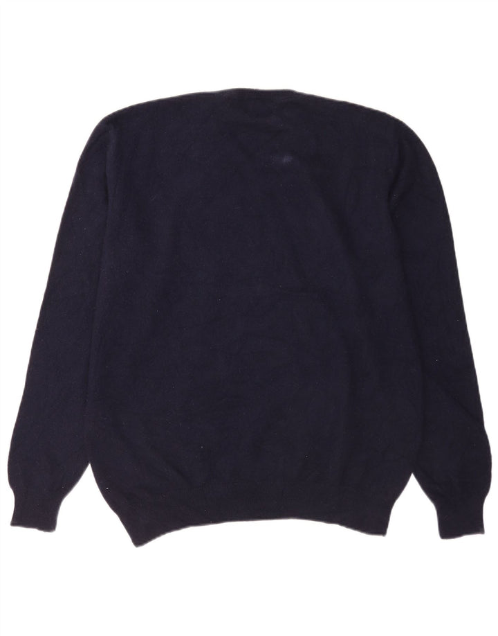 Marks & Spencer Pull col V pour homme en cachemire bleu marine Taille L