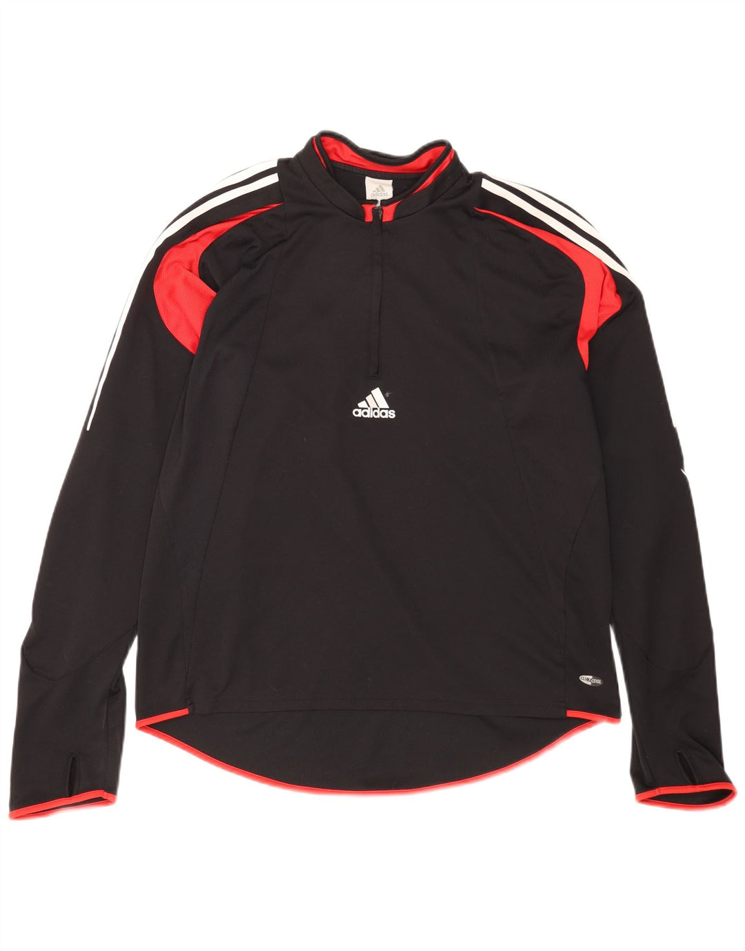 Adidas Hommes Climacool Zip Neck Pull Survêtement Top XL Noir Colorblock