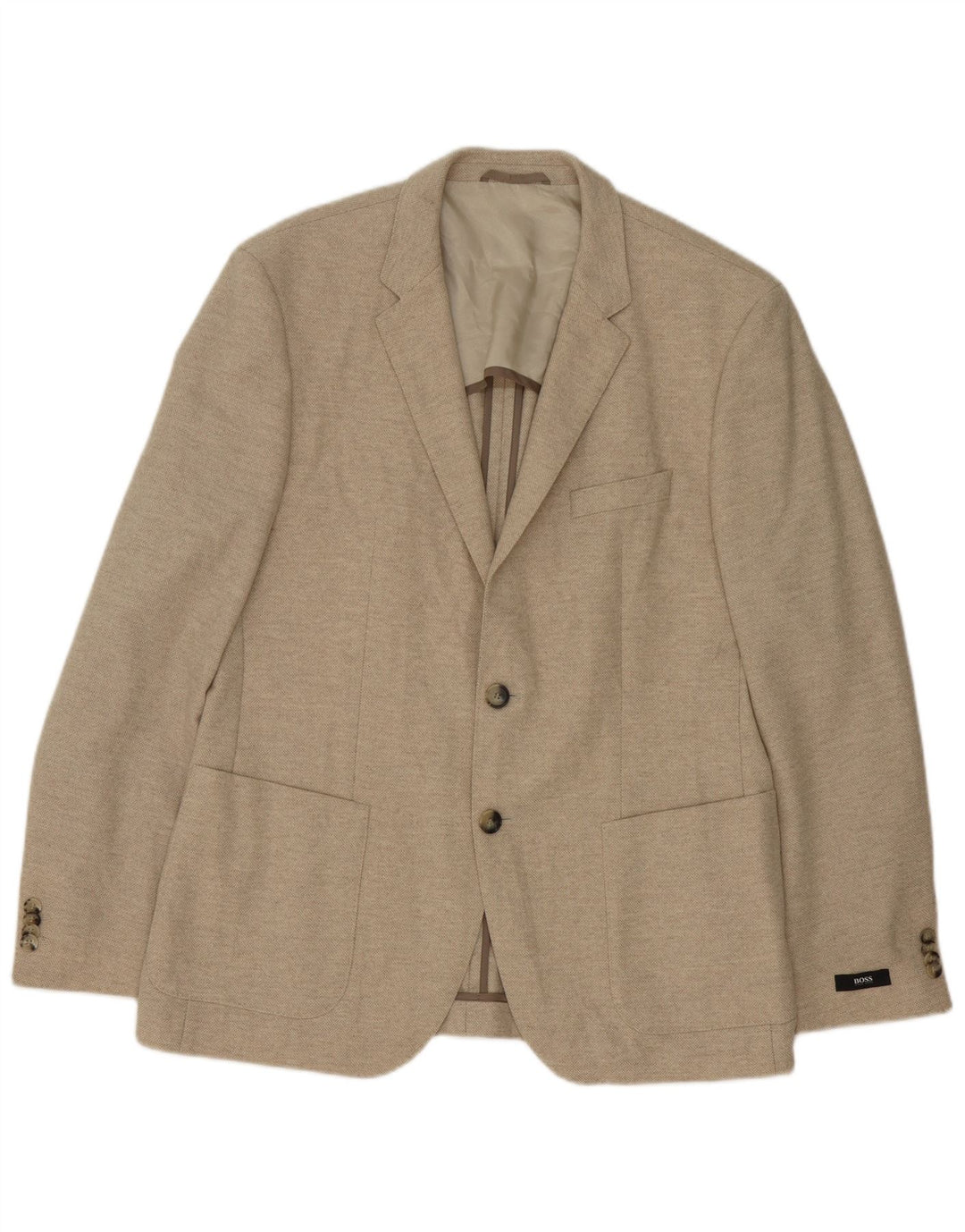 Hugo Boss Veste blazer à 2 boutons pour homme EU 52 XL Laine vierge beige