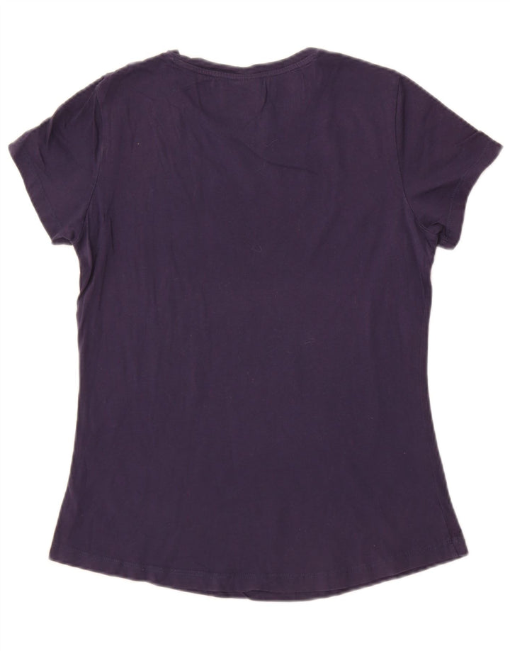 Puma T-shirt graphique pour femme UK 12 Bleu marine moyen