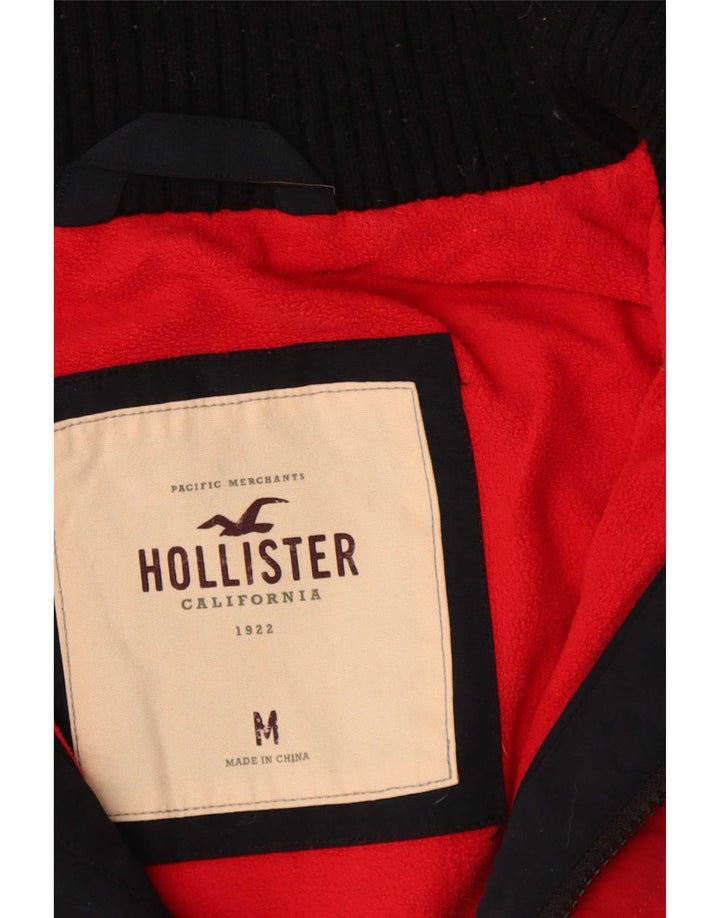 Hollister Veste coupe-vent pour homme UK 38 Bleu marine moyen Polyester