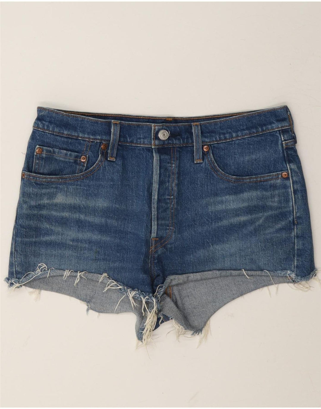 Levi's Short en Jean 501 Femme W29 Small Bleu Coton