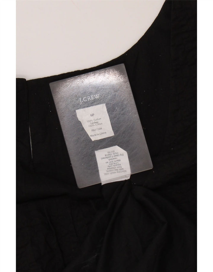 J. Crew Robe trapèze sans manches pour femme US 6 en coton noir moyen
