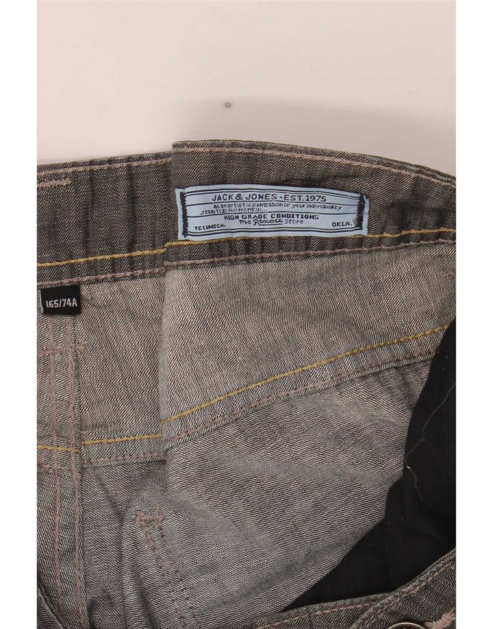 Jack & Jones Jean Droit Effet Déchiré W30 L29 Homme Gris