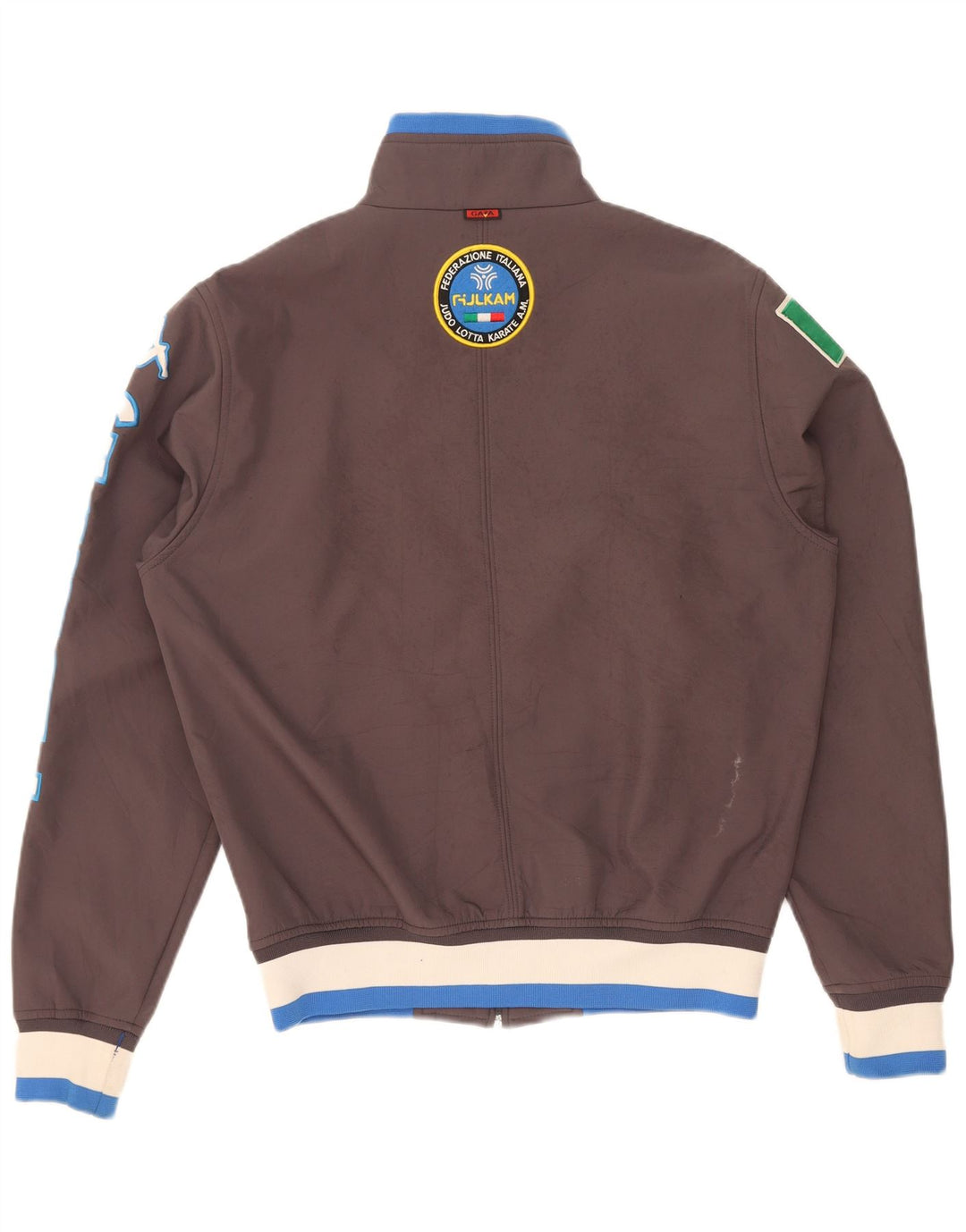 Kappa Veste de Survêtement Italia Graphic Homme Marron Moyen Colourblock