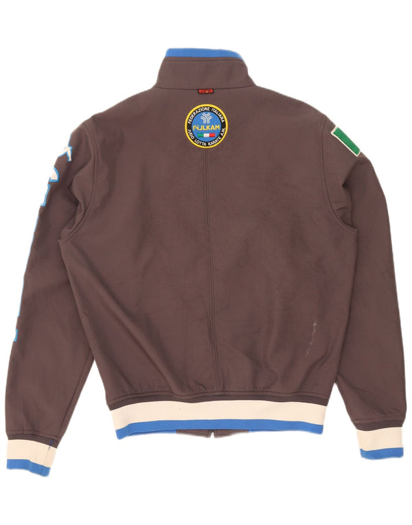 Kappa Veste de Survêtement Italia Graphic Homme Marron Moyen Colourblock
