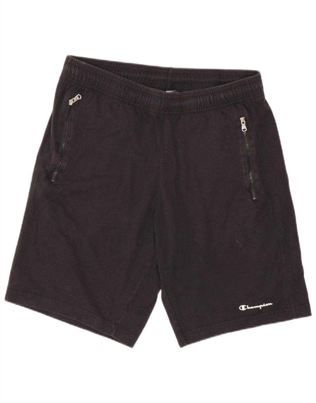 Champion Short de Sport Homme Grand Coton Noir