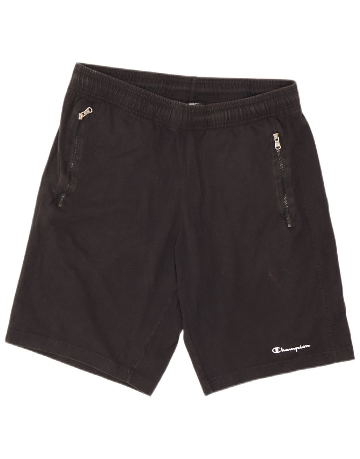 Champion Short de Sport Homme Grand Coton Noir