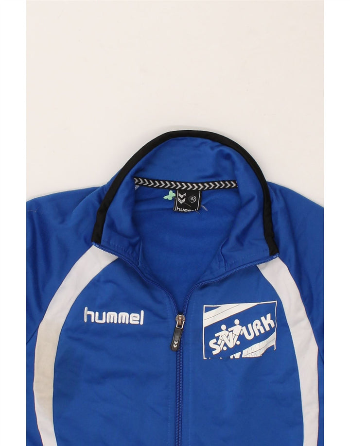 HUMMEL Boys Graphic Tracksuit Top Jacket 11-12 Years Blue Colourblock Vintage Hummel and Second-Hand Hummel from Messina Hembry 