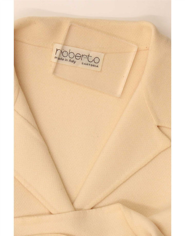 vintage Femme Pardessus UK 10 Petit Beige