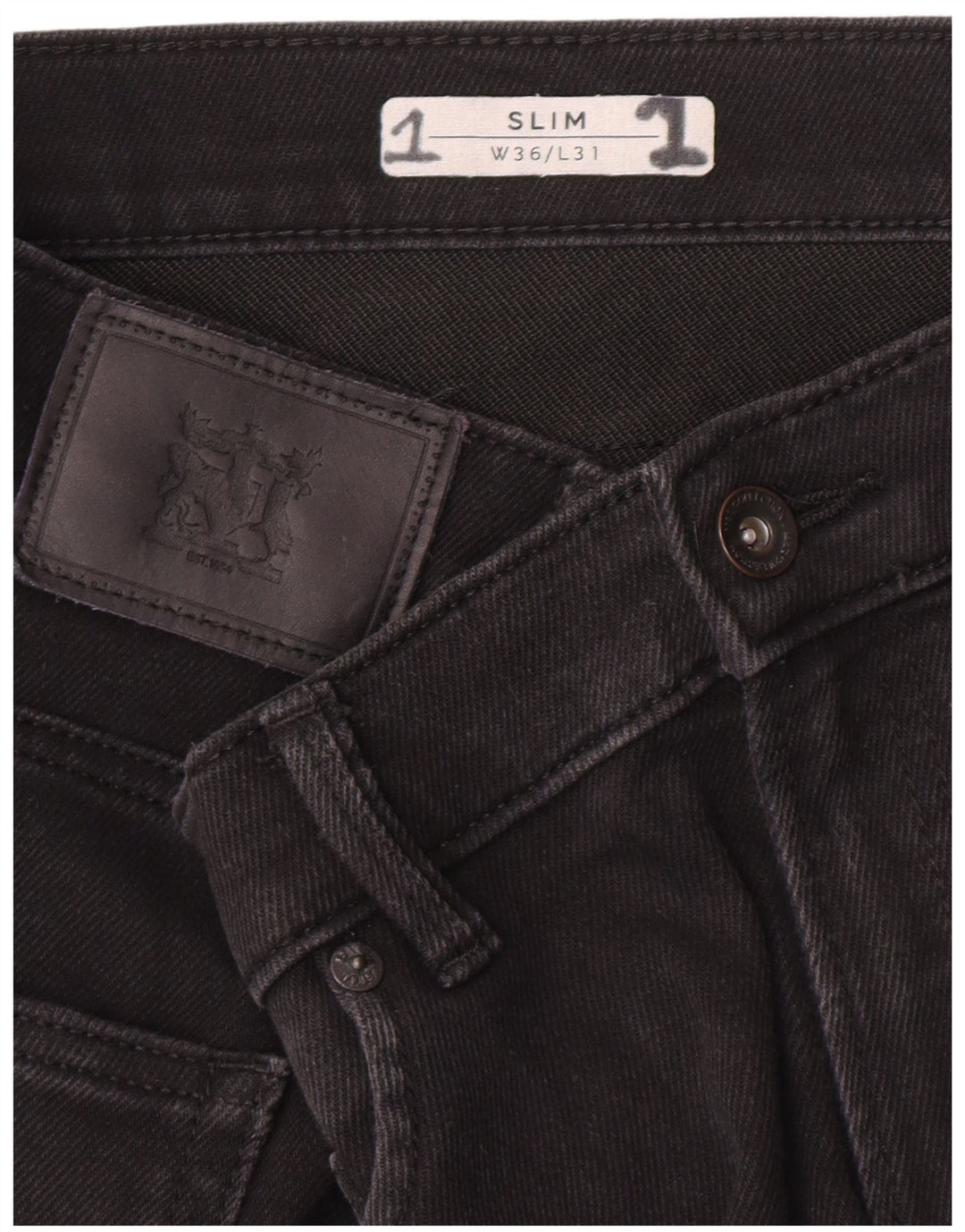 Marks & Spencer Jean Slim Homme W36 L31 Noir