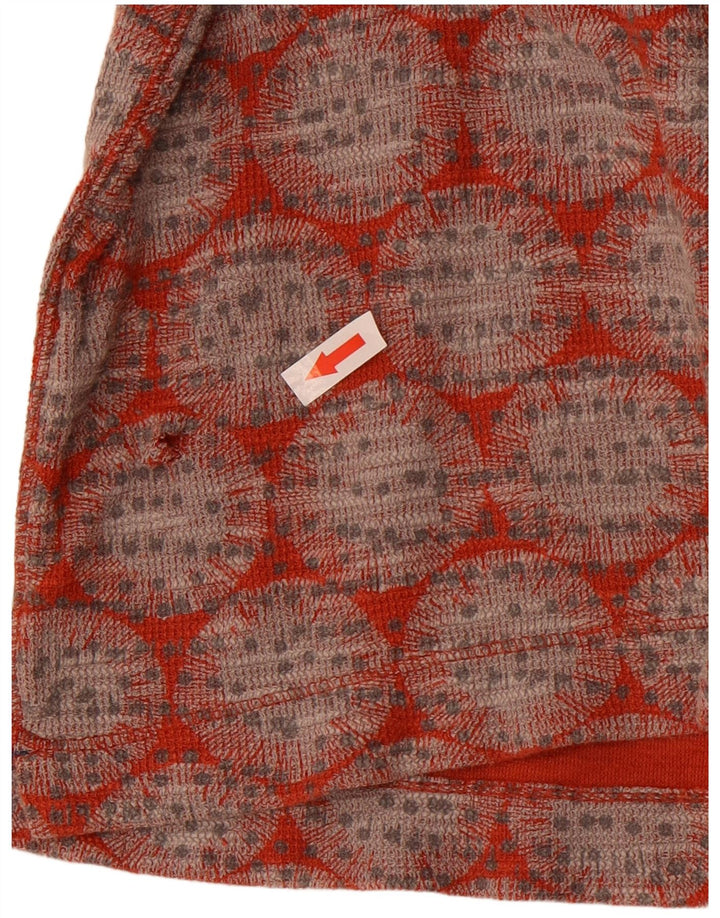 White Stuff Crop Top à manches longues pour femme UK 42 Rouge moyen géométrique